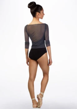 Ballet Rosa Mesh Warm Up Top -Dance Costumes br natasha ballet rosa mesh warm up top grey back 63635.1678926900