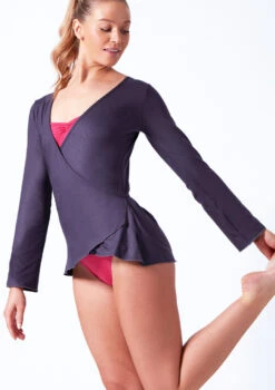 Ballet Rosa Long Sleeve Ballet Wrap -Dance Costumes brsayaka grey front t 74085.1698804055