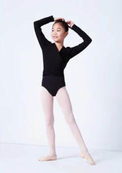 Capezio Class Kids Crossover Ballet Wrap 18 Capezio Class Kids Crossover Ballet Wrap -Dance Costumes cad850c black front 1 69901.1689290835