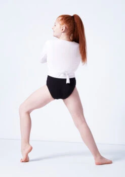 Capezio Class Kids Crossover Ballet Wrap 23 Capezio Class Kids Crossover Ballet Wrap -Dance Costumes cad850c white back 06108.1689290834
