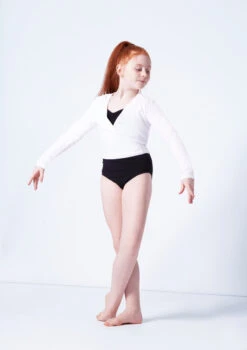 Capezio Class Kids Crossover Ballet Wrap 22 Capezio Class Kids Crossover Ballet Wrap -Dance Costumes cad850c white front 2 90053.1689290835