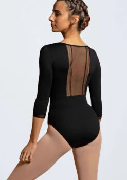 Intermezzo 3/4 Sleeve Ribbon Leotard 13 Intermezzo 3/4 Sleeve Ribbon Leotard -Dance Costumes it31610 blk bmain t 50197.1698808414