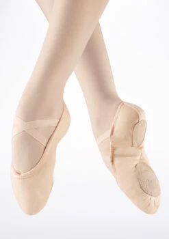 Move Dance Split Sole Canvas Ballet Shoe - Pink -Dance Costumes mo b0004pnk move split sole canvas ballet shoe pink no2 T 43359.1695432126