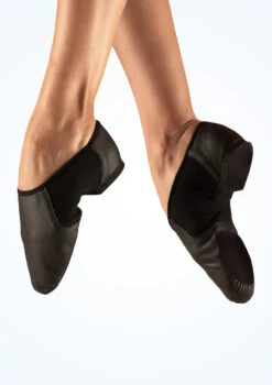 Move Illusion Split Sole Jazz Shoe - Black -Dance Costumes mo j0012 move illusion split sole jazz shoe black main image T 68953.1695432183