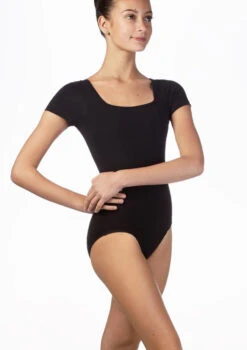 Move Dance Hadey Girls Square Neck Leotard -Dance Costumes mo l5137 move hadey square neck leotard black front thumbnail T 84895.1692921255