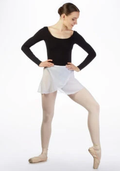 Move Dance Chloe Wrap Dance Skirt -Dance Costumes mo r0006 move chloe wrap dance skirt white front 30035.1678884590