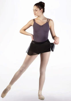 Move Dance Amelie Skirted Short -Dance Costumes mo r0015 move amelie skirted short black front T 23070.1691020015
