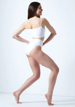 Move Dance Europa High Waisted Dance Briefs -Dance Costumes mo r0021 move dance europa high waisted dance briefs white back 19576.1678884621
