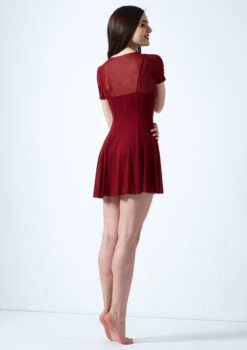 Move Dance Ceres Short Sleeve Lyrical Dress -Dance Costumes mo r0217 move dance ceres short sleeve lyrical dress red back 79700.1678884645