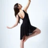 Move Dance Larissa High Split Lyrical Dress 2 Move Dance Larissa High Split Lyrical Dress -Dance Costumes mo r0222 move dance larissa high split lyrical dress black back 12399.1678884660
