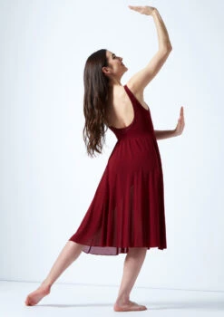 Move Dance Thalassa Cut Out Lyrical Dress -Dance Costumes mo r0223 move dance thalassa cut out lyrical dress red back 66141.1678884664