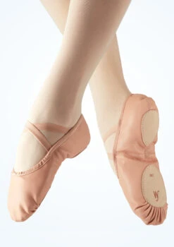 Move Dance Split Sole Vegan Ballet Shoe 5 Move Dance Split Sole Vegan Ballet Shoe -Dance Costumes mob0015 pnk front 2t 60070.1691196918