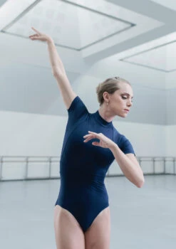 Move Dance Iona Cap Sleeve Lace Leotard -Dance Costumes mol0630 blue front 2 07114.1678884192