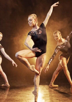 Move Dance Margot Floral Sweetheart Leotard -Dance Costumes mol0644 black front 35648.1678884222