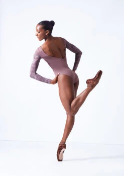 Move Dance Brizo Long Sleeve Leotard -Dance Costumes mol0665 orchid pink back 44073.1683070094