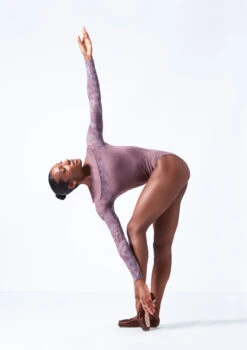 Move Dance Brizo Long Sleeve Leotard -Dance Costumes mol0665 orchid pink front 2 38702.1683070094