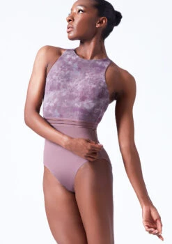 Move Dance Illusia Cross Back Leotard -Dance Costumes mol0667 orchid pink front t 29522.1698711847