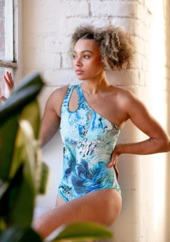 Move Dance Nova Asymmetric Cut Out Leotard Bodysuit - Pacific -Dance Costumes mol0902 pac front 3 87251.1678884330