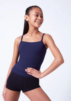 Move Dance Danette Camisole Biketard 9 Move Dance Danette Camisole Biketard -Dance Costumes mol5112 navy close up front 12476.1683933611