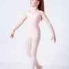 Move Dance Terri Girls Yoke Neck Leotard -Dance Costumes mol5141 pink front 1 33757.1689206261