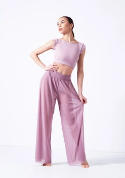 Move Dance Grace Long Mesh Trousers 16 Move Dance Grace Long Mesh Trousers -Dance Costumes mop0037 frenchmauve front 1 73593.1681806908