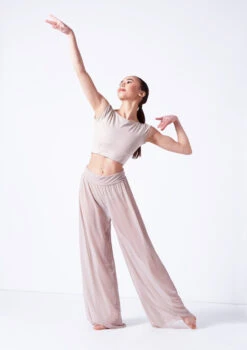 Move Dance Grace Long Mesh Trousers 19 Move Dance Grace Long Mesh Trousers -Dance Costumes mop0037 latte front 2 46662.1681806908