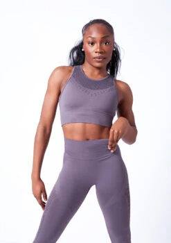 Move Dance Lillie Seamless Leggings -Dance Costumes mop0501 sharkgrey close up front 05597.1684799005
