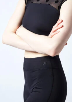 Move Dance Dixie Footless Legging -Dance Costumes mop0633 black close up front 1 90405.1678884549