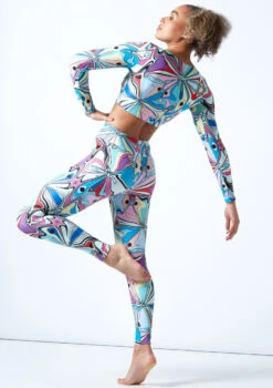 Move Dance Venus High Waisted Leggings - Marble -Dance Costumes mop0908 mar back 1 60621.1678884560