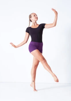 Move Dance Sasha Rolltop Dance Shorts -Dance Costumes mor0009 purple front 1 86673.1687216790