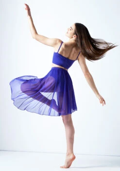 Move Dance Eris Asymmetric Lyrical Half Skirt -Dance Costumes mor0022 saph back 1 72271.1678884615