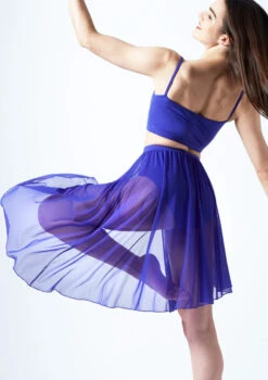 Move Dance Eris Asymmetric Lyrical Half Skirt -Dance Costumes mor0022 saph back 1t 63627.1691198814