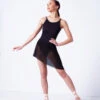 Move Dance Riley Asymmetric Mini Skirt -Dance Costumes mor0030 black front 1 46856.1681806918