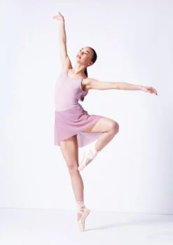 Move Dance Riley Asymmetric Mini Skirt -Dance Costumes mor0030 frenchmauve front 1 29646.1681806927