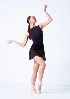 Move Dance Magnolia Gathered Mini Skirt -Dance Costumes mor0031 black front 2 02182.1681806928