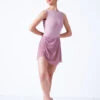 Move Dance Magnolia Gathered Mini Skirt -Dance Costumes mor0031 frenchmauve front 1 73201.1681806927
