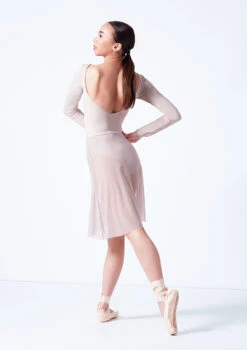 Move Dance Vanessa Gathered Long Skirt -Dance Costumes mor0032 latte back 87636.1681806937