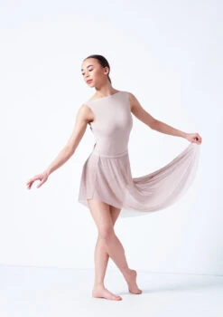 Move Dance Amaya Asymmetric Skirt -Dance Costumes mor0033 latte front 1 24058.1681806938