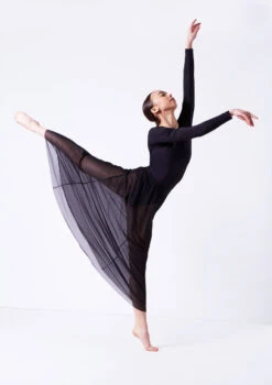 Move Dance Elise Long Skirt -Dance Costumes mor0034 black front 2 89156.1681806947