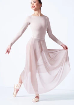 Move Dance Elise Long Skirt -Dance Costumes mor0034 latte front t 32005.1690585995