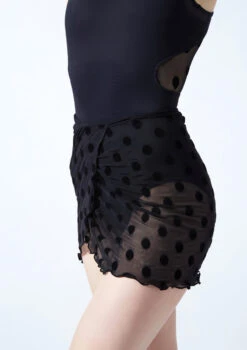 Move Dance Lydia Wrap Skirt -Dance Costumes mor0639 black close up 1 87135.1696462301