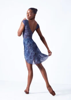 Move Dance Reverie Mid-Length Wrap Skirt 14 Move Dance Reverie Mid-Length Wrap Skirt -Dance Costumes mor0646 petrol blue back 12448.1683625548