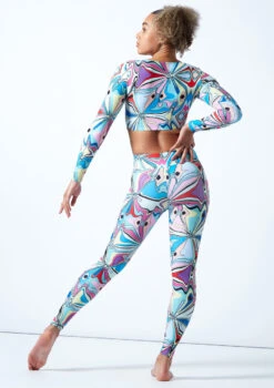 Move Dance Estella Square Neck Crop Top - Marble 9 Move Dance Estella Square Neck Crop Top - Marble -Dance Costumes mos0910 mar back 1 68714.1678884808