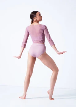 Move Dance Athena Mesh Crop Top -Dance Costumes moz0038 frenchmauve back 05556.1681806972