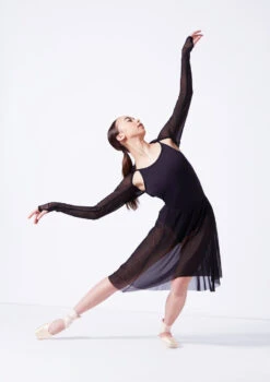 Move Dance Quinn Mesh Shrug -Dance Costumes moz0041 black front 1 95213.1681806980