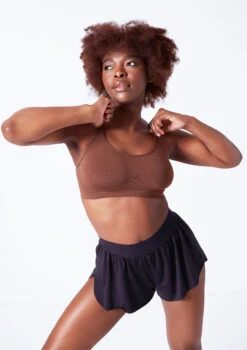 Move Dance Beatrix Seamless Bra - 2 Pack -Dance Costumes moz0509 coffee close up front 25247.1676074696