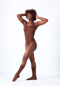 Move Dance Serena Seamless Bodysuit -Dance Costumes moz0510 coffee front 2 54205.1676074696