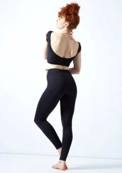 Move Dance Joelle Cap Sleeve Crop Top -Dance Costumes moz0623 black back 1 75492.1678885063