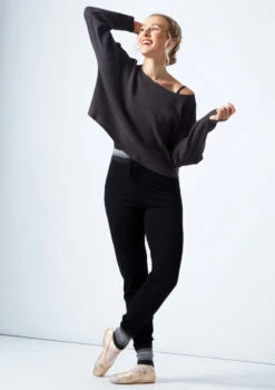 Move Dance Charm Ribbed Knit Cropped Dance Jumper