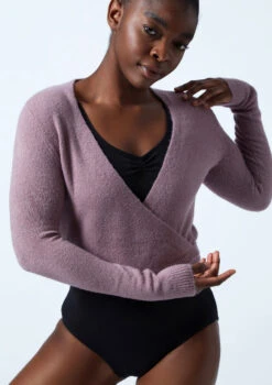 Move Dance Everly Ballet Wrap -Dance Costumes moz0730 purple close up front 1 89271.1678885135